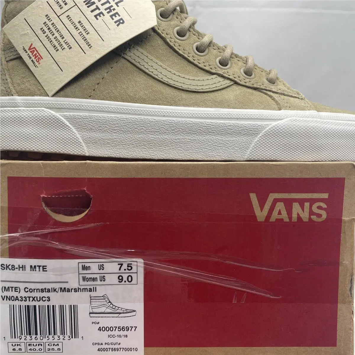 Vans shoes - Sk8 Hi MTE - MTE - VN0A33TXUC3 - Tan Beige Brown White (UPC: 0192360553231) 5