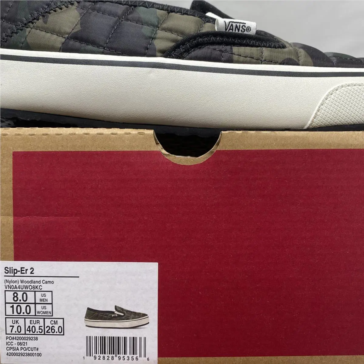 Vans shoes - VANS Slip-Er 2 - VN0A4UWO8KC - Camo - Black / Green / Brown / White, Manufacturer: Woodland Camo (UPC: 0192828953566) 4