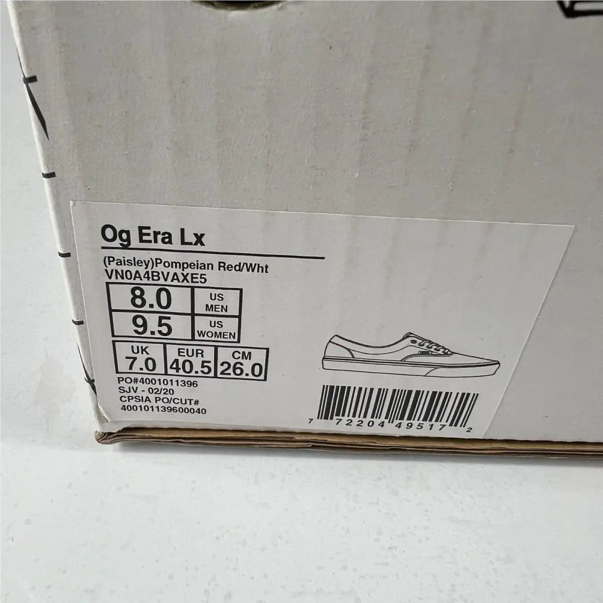 Vans shoes - VANS Era - Era - VN0A4BVAXE5 - Red (UPC: 772204495172) 9