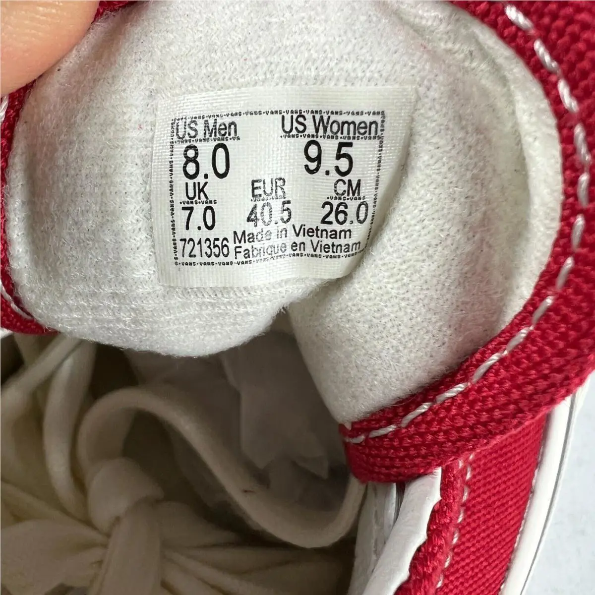 Vans shoes - VANS Era - Era - VN0A4BVAXE5 - Red (UPC: 772204495172) 3