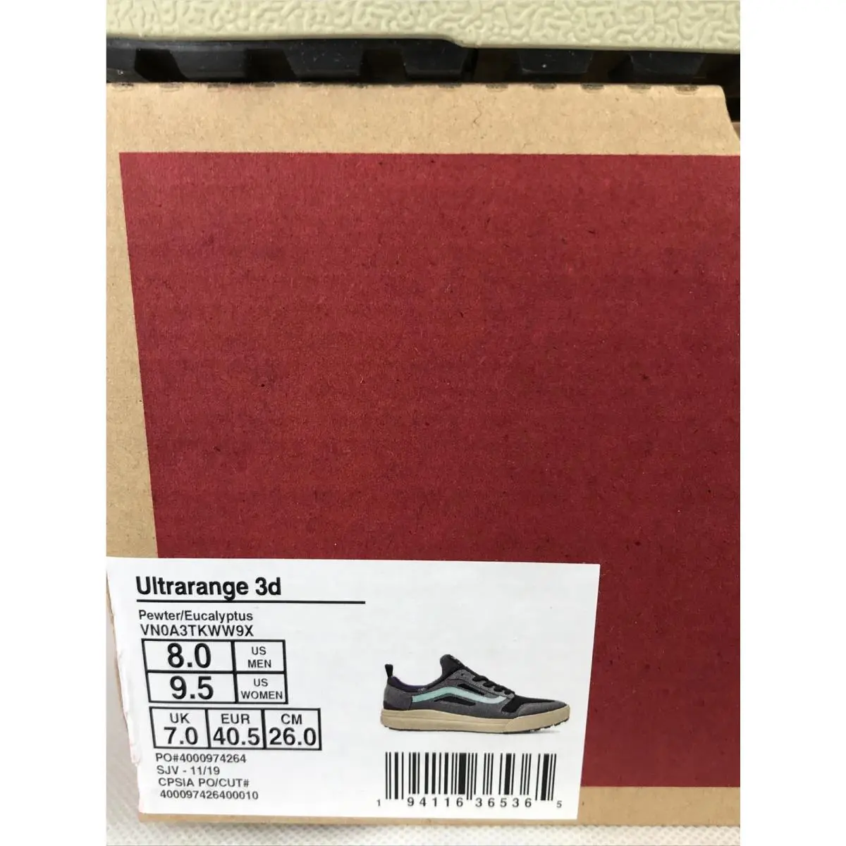 Vans shoes - VANS UltraRange - UltraRange - Pewter / Eucalyptus / Gray-Grey / Purple / Green, Manufacturer: Pewter / Eucalyptus (UPC: 0194116365365) 6