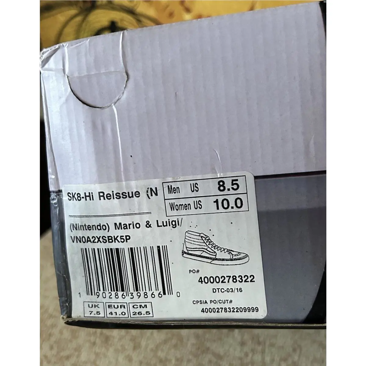 Vans shoes - VANS SK8-Hi Reissue - Reissue - VN0A2XSBK5P - Multicolor (UPC: 0190286398660) 9