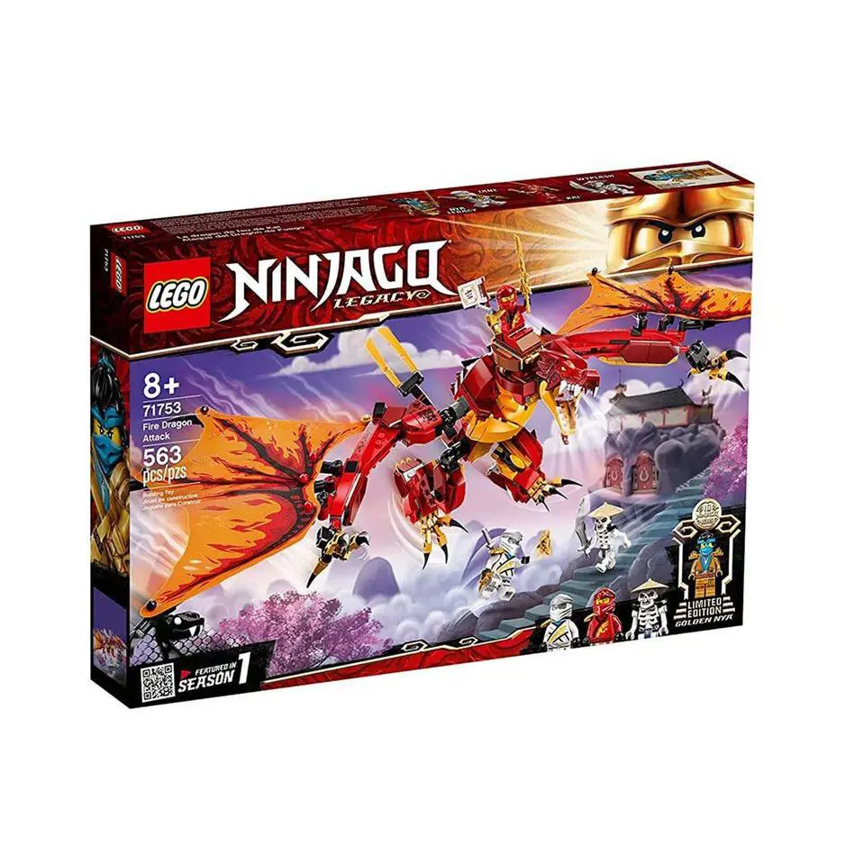 Lego Ninjago Legacy Fire Dragon Attack 71753 Building Kit 563 Pieces