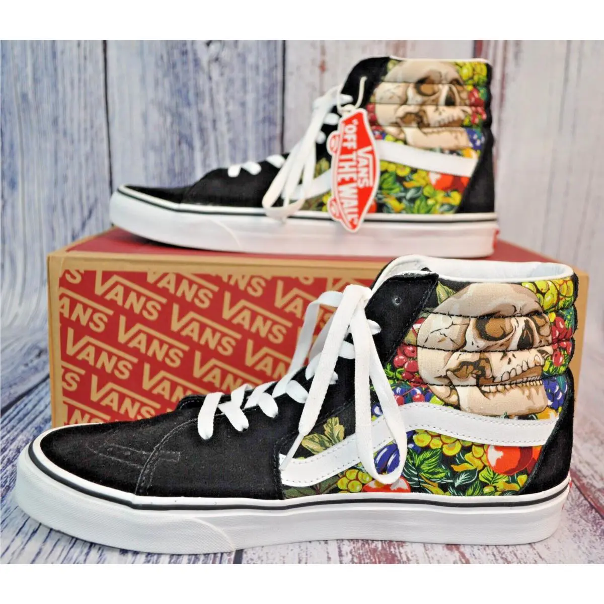 Vans shoes - VANS Sk8-Hi Fruit Skull - Fruit Skull - VN0005U9BA2 - Black 0