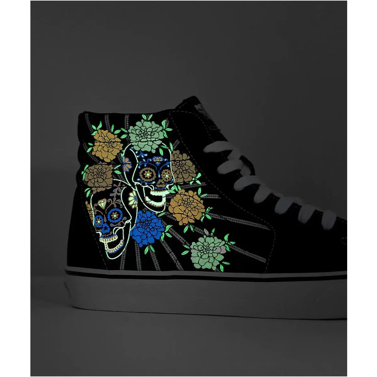 Vans shoes - BLACK SKULL PRINT - 