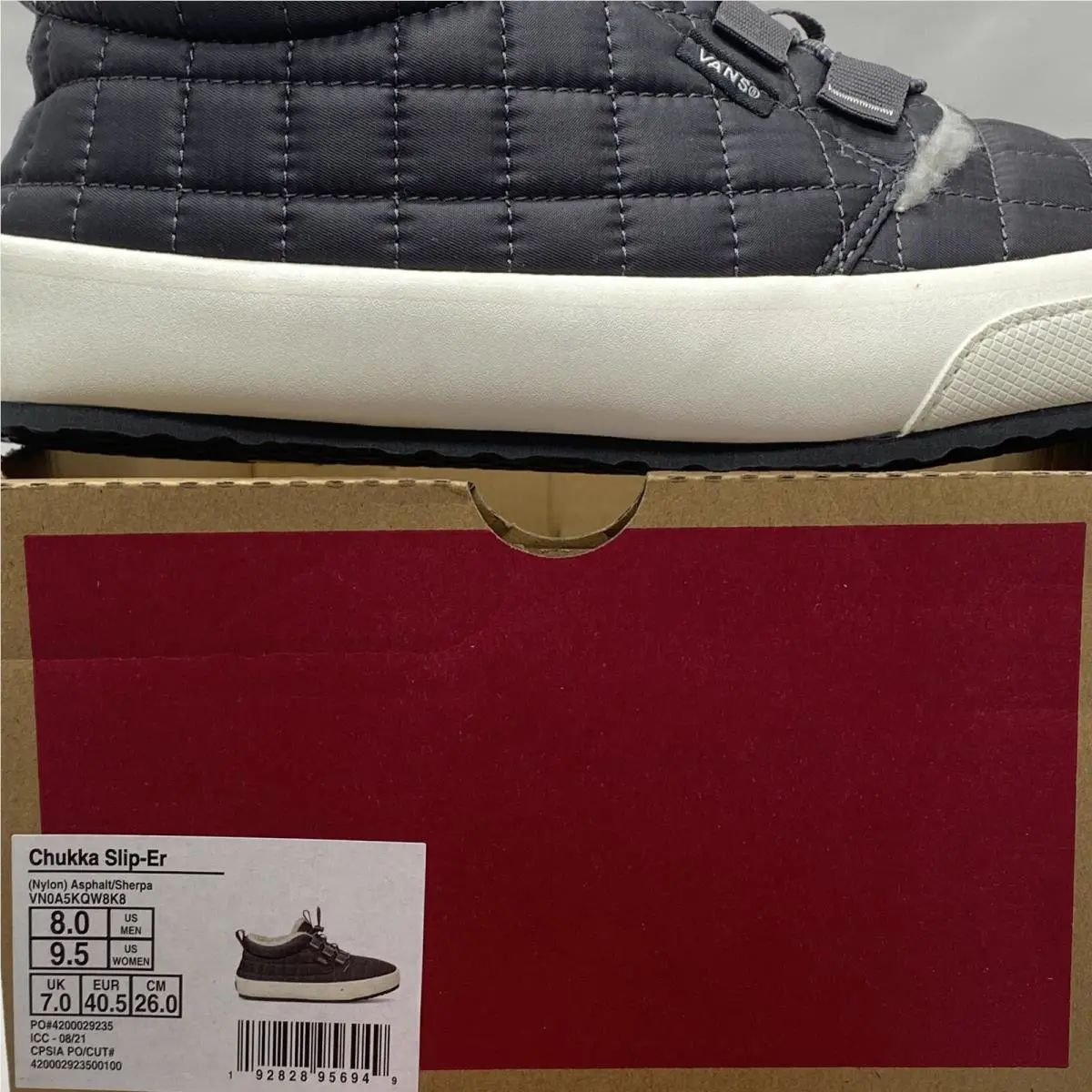 Vans shoes - VANS Chukka Slip-Er - Chukka - VN0A5KQW8K8 - Asphalt Gray Grey White, Manufacturer: Asphalt (UPC: 0192828956949) 5