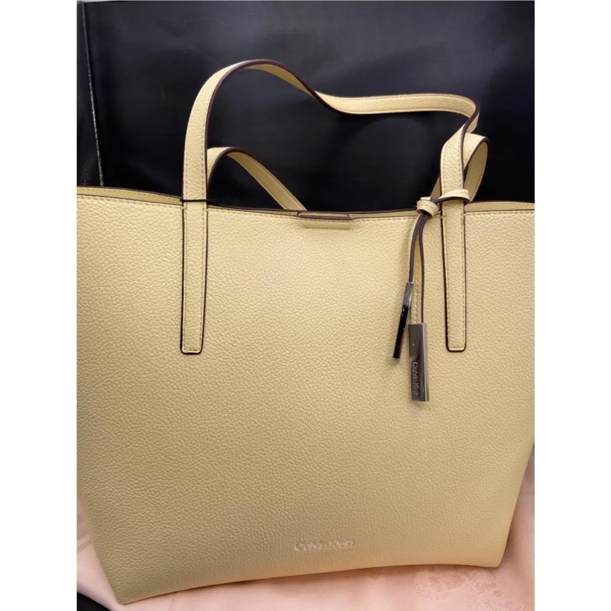 Calvin Klein Rachel Novelty East/west Tote Bag Pale Autumn Yellow