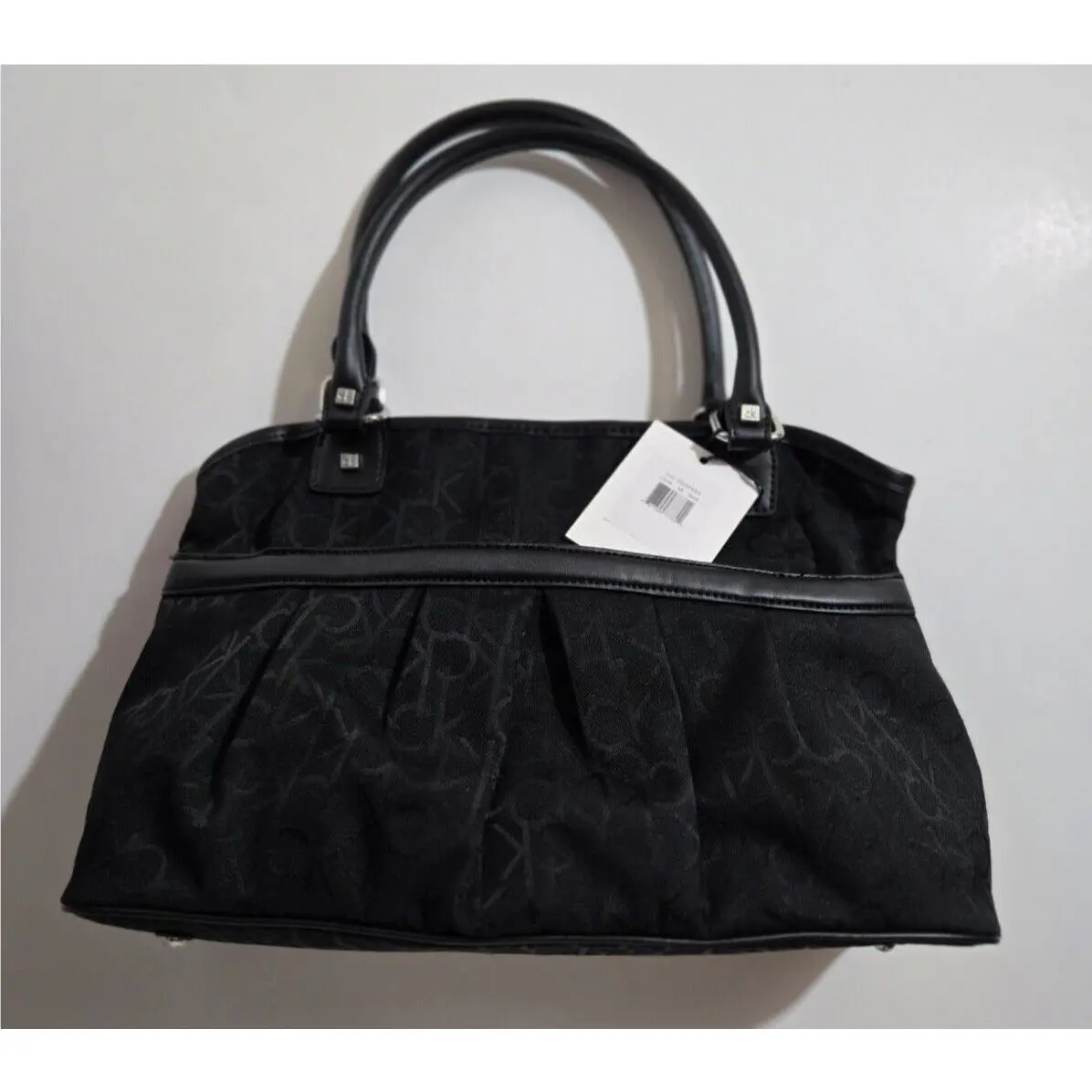Calvin Klein Purse Handbag Signature Logo Monogram Black