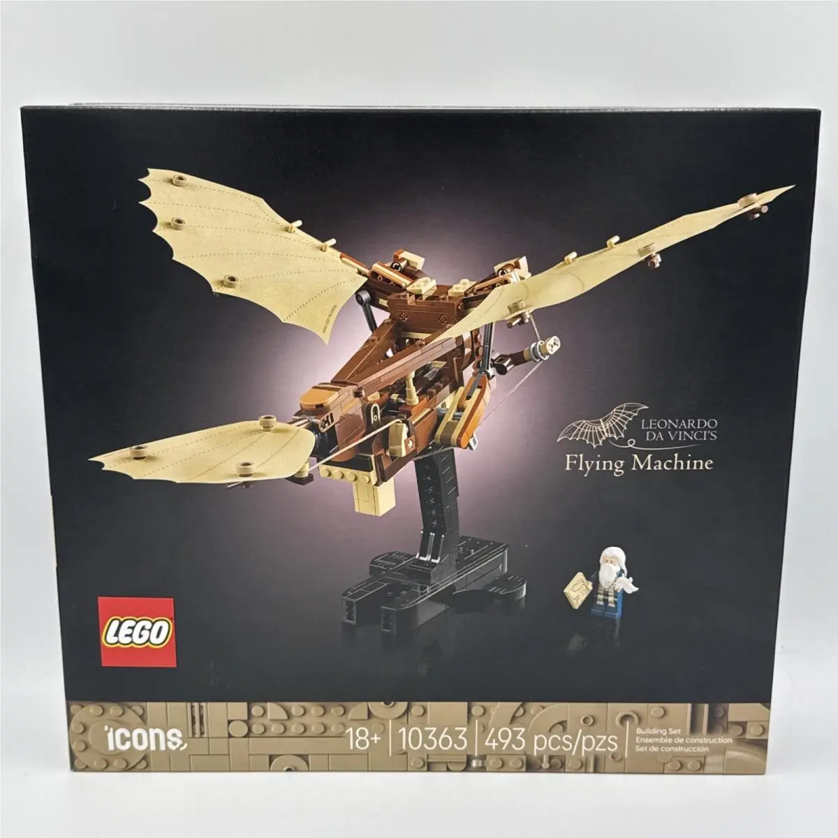 Lego Icons Leonardo da Vinci`s Flying Machine 10363 493pc Display Stand 18+ 2024