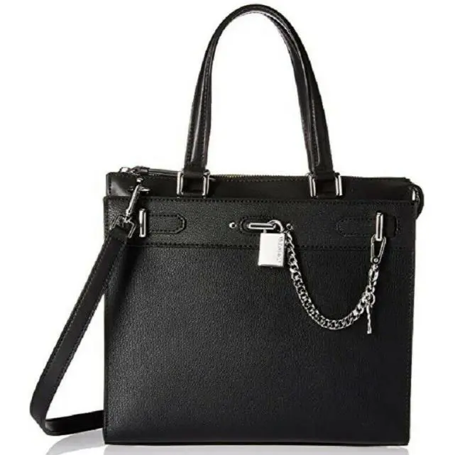 Calvin Klein Roxy Leather Tote Black in Protective Wrap