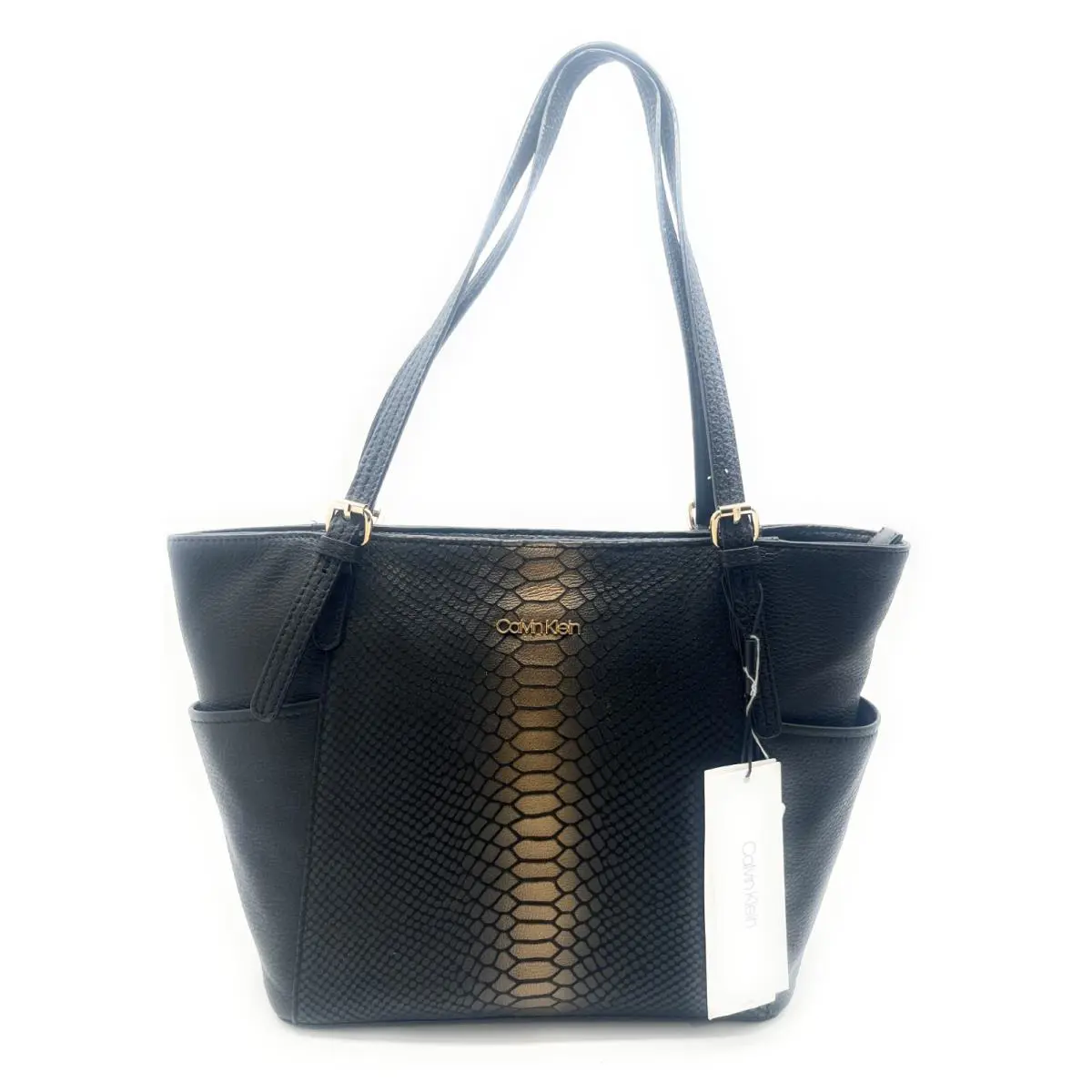 Calvin Klein Embellished Python Tote