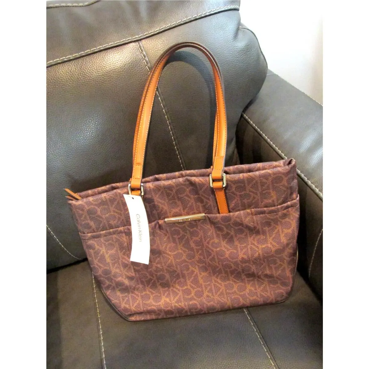 Calvin Klein Handbag/tote - - Style H2GB9RU3 - - Brown/khaki