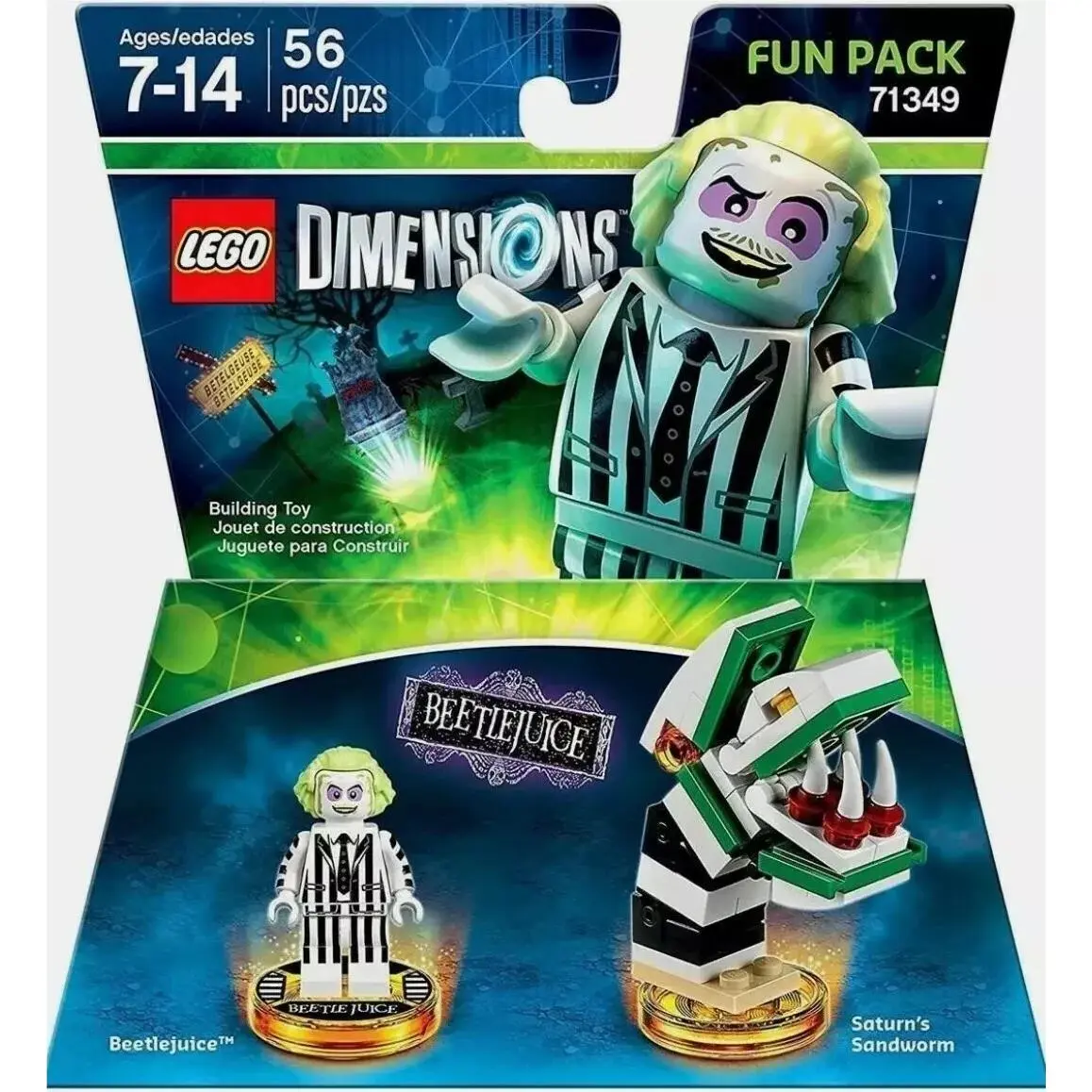Lego Beetlejuice Fun Pack 71349 Dimensions Beetle Juice Halloween Undead Zombie
