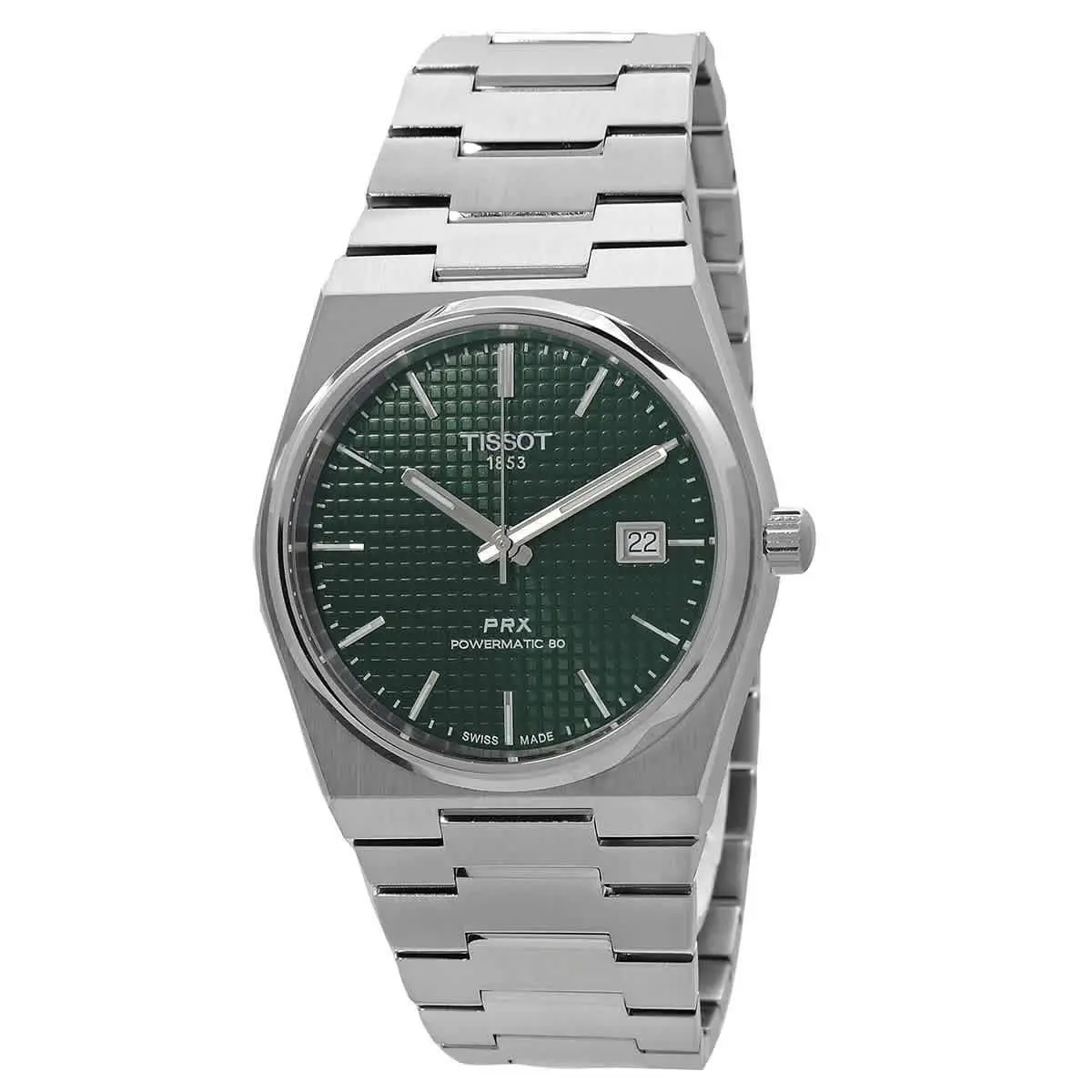 Tissot Prx Powermatic 80 Automatic Green Dial Men`s Watch T137.407.11.091.00