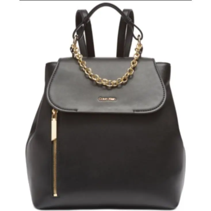 Calvin Klein Western Statement Series Backpack In Color Black - Exterior: Black, Lining: Black