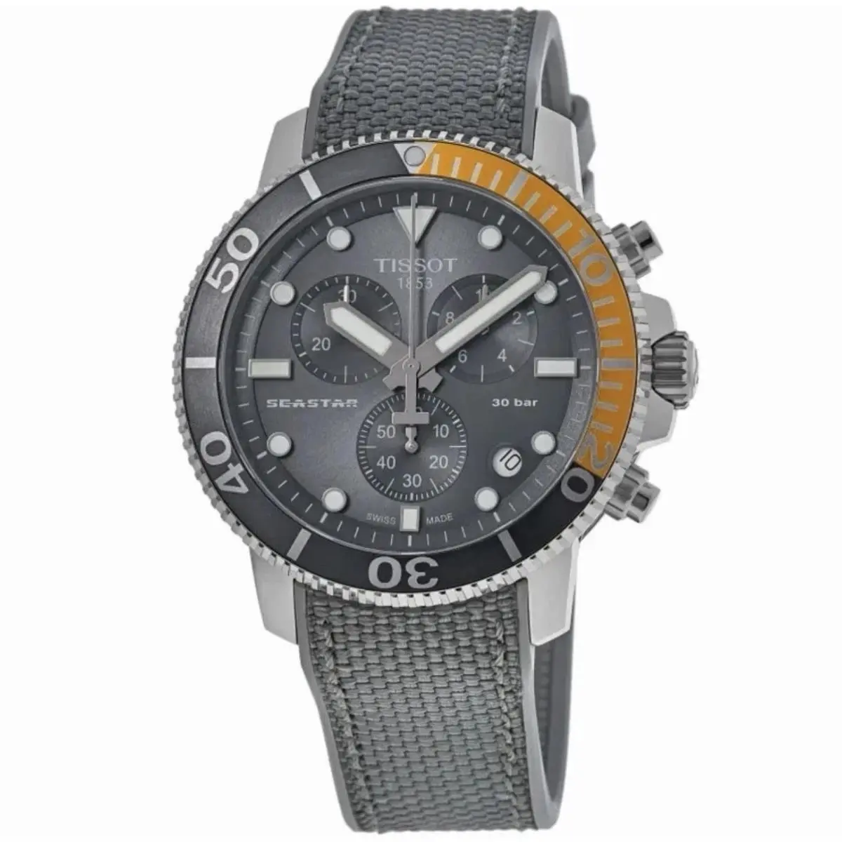 Seastar 1000 Chronograph Grey Dial Men`s Watch T120.417.17.081.01 by Tissot