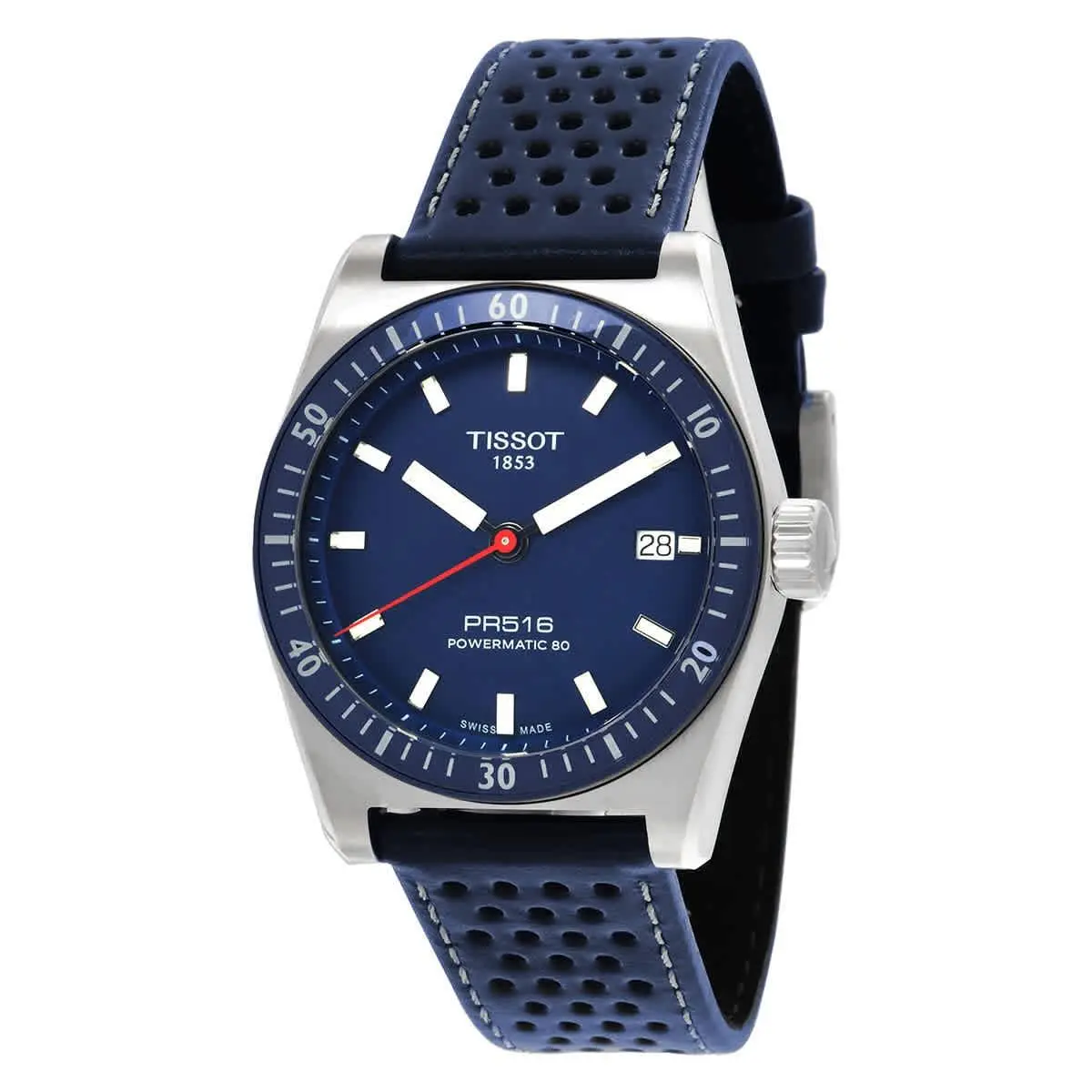 PR516 Powermatic 80 Automatic Blue Dial Men`s Watch T1494071604100 by Tissot