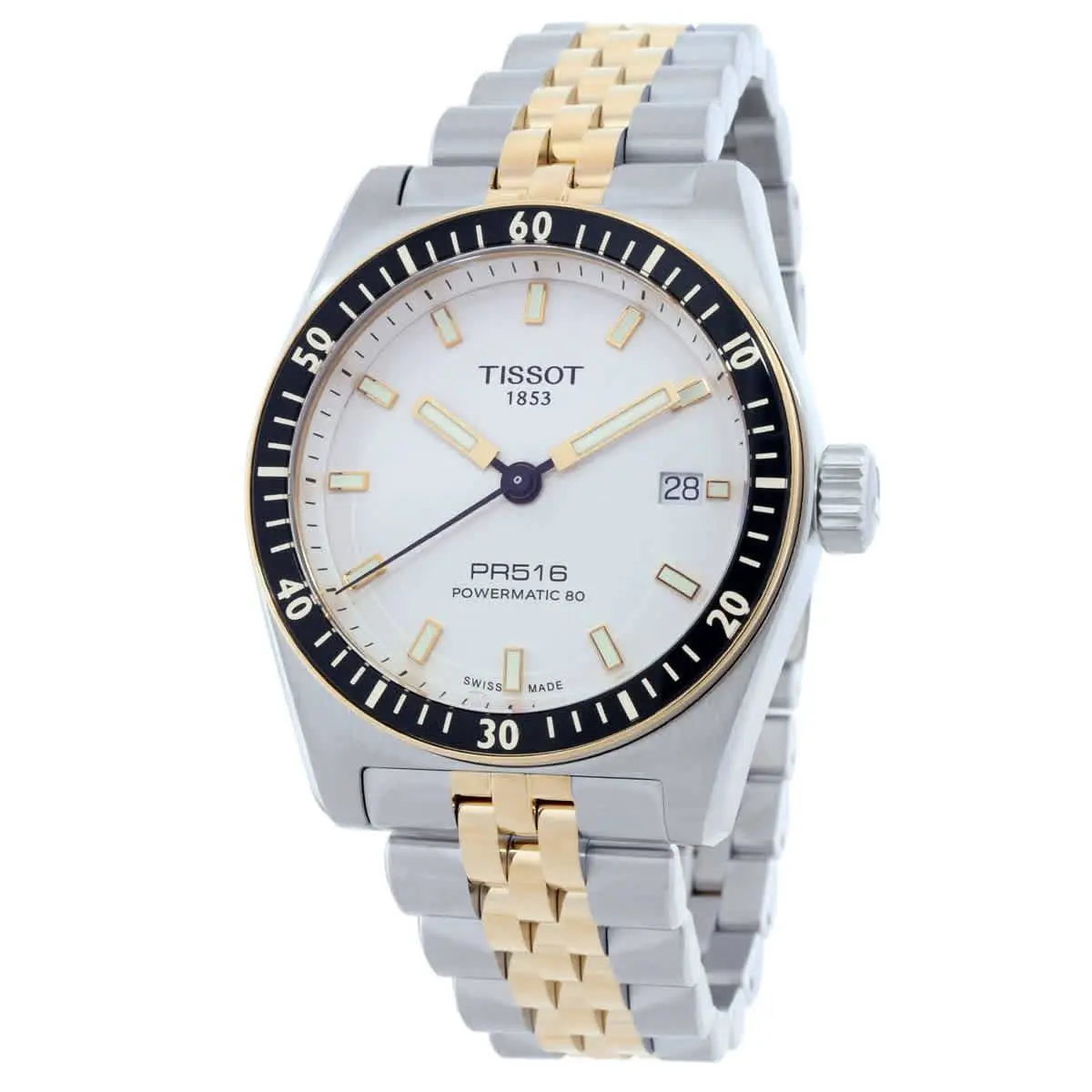 Tissot PR516 Powermatic 80 Automatic White Dial Men`s Watch T1494072201100