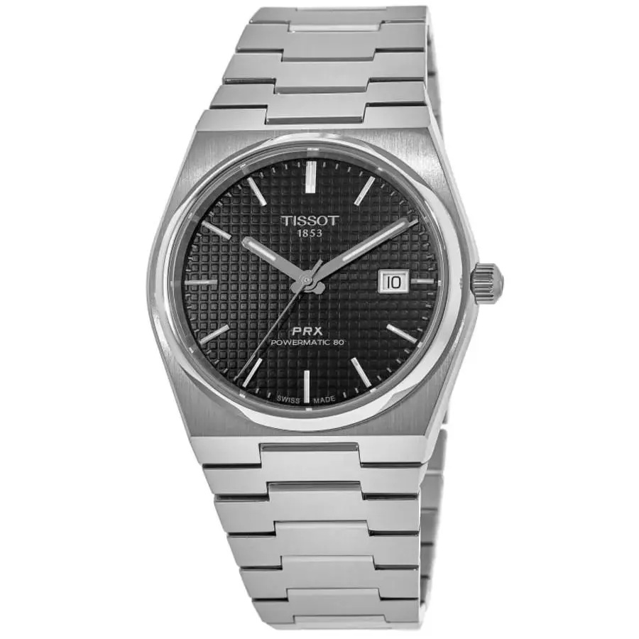 Tissot Prx Powermatic 80 Automatic Black Men`s Watch T137.407.11.051.00 - Face: Black, Dial: Black, Band: Silver