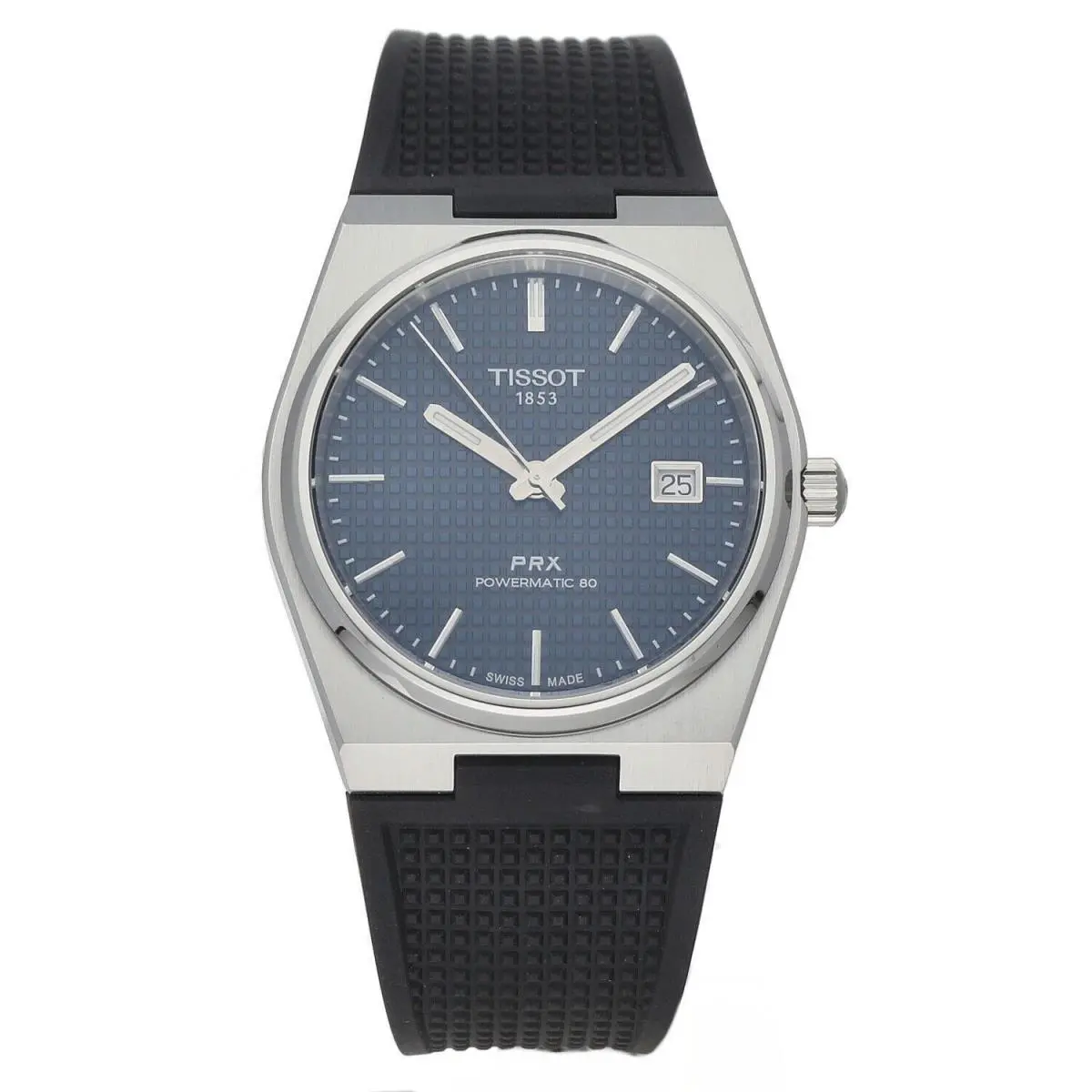 Tissot Prx T-classic Powermatic 80 Swiss Made Automatic Rubber Strap Mens Watch