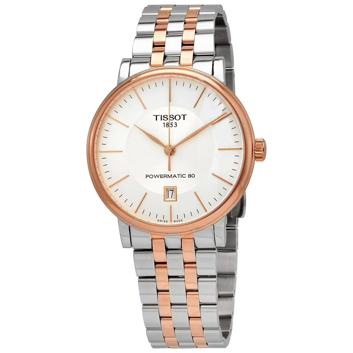 Tissot Men`s Carson Powermatic Automatic Silver Dial Watch - T1224072203101