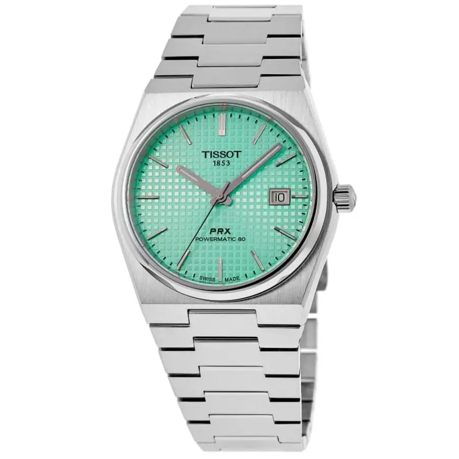 Tissot Prx Powermatic 80 Automatic Light Men`s Watch T137.407.11.091.01 - Face: Green, Dial: Green, Band: Grey
