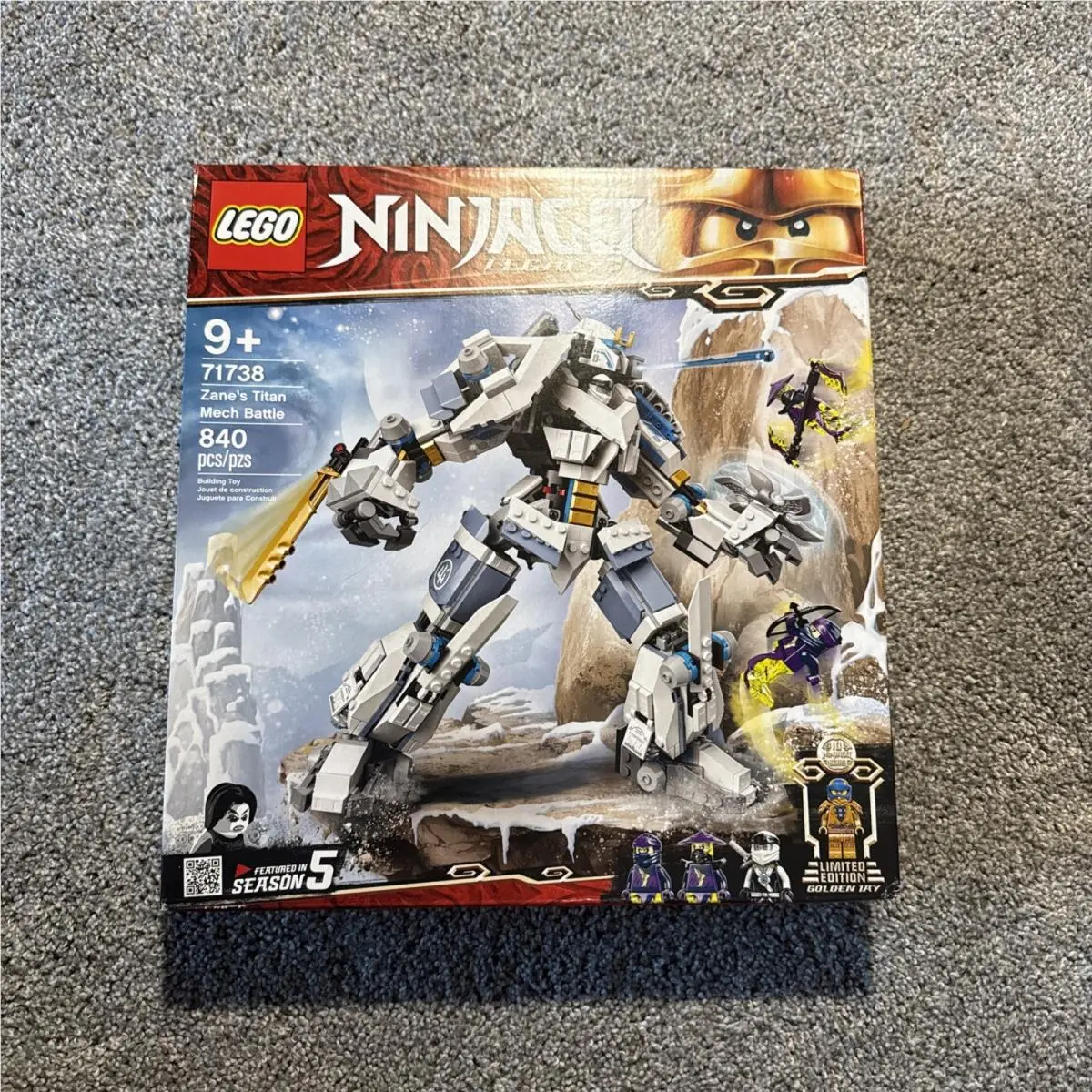 Lego Ninjago Legacy Zane’s Titan Mech Battle 71738 Building Kit 840 Pieces
