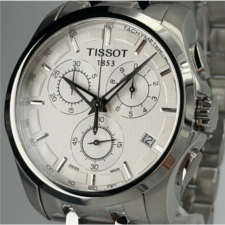 Tissot T-trend Couturier Silver Dial Men`s Watch T035.617.11.031.00 - Dial: Silver, Band: Silver, Bezel: Silver