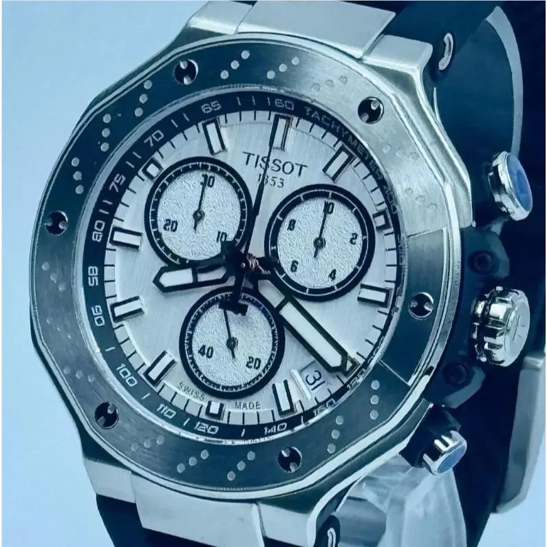 Tissot T-race Chronograph Quartz White Dial Men`s Watch T141.417.17.011.00