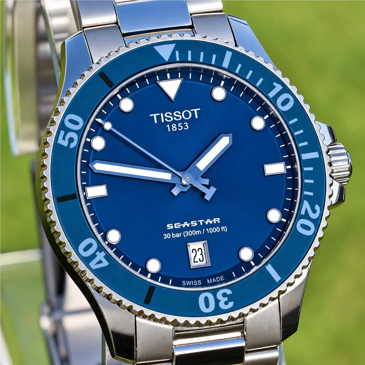 Tissot Seastar 1000 T120.410.11.041.00 Blue 40mm Swiss Quartz Stainless Steel - Dial: Blue, Band: Silver, Bezel: Blue