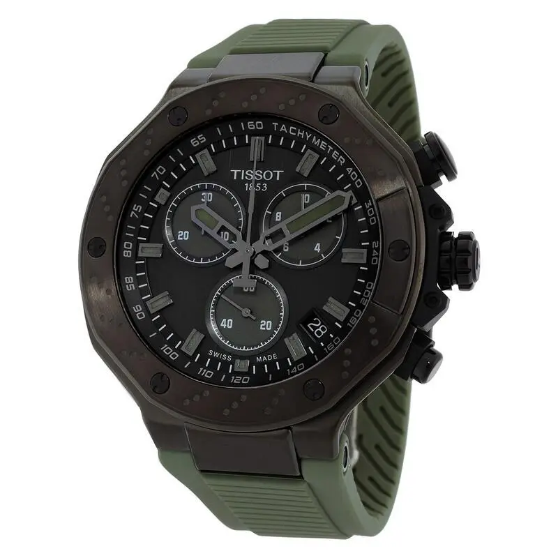 Tissot Men`s T-race Sapphire Quartz Chronograph Green Watch -T1414173706102