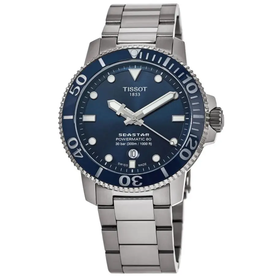 Tissot Seastar 1000 Automatic Blue Dial Men`s Watch T120.407.11.041.03 - Blue / Silver, Dial: Blue, Band: Silver