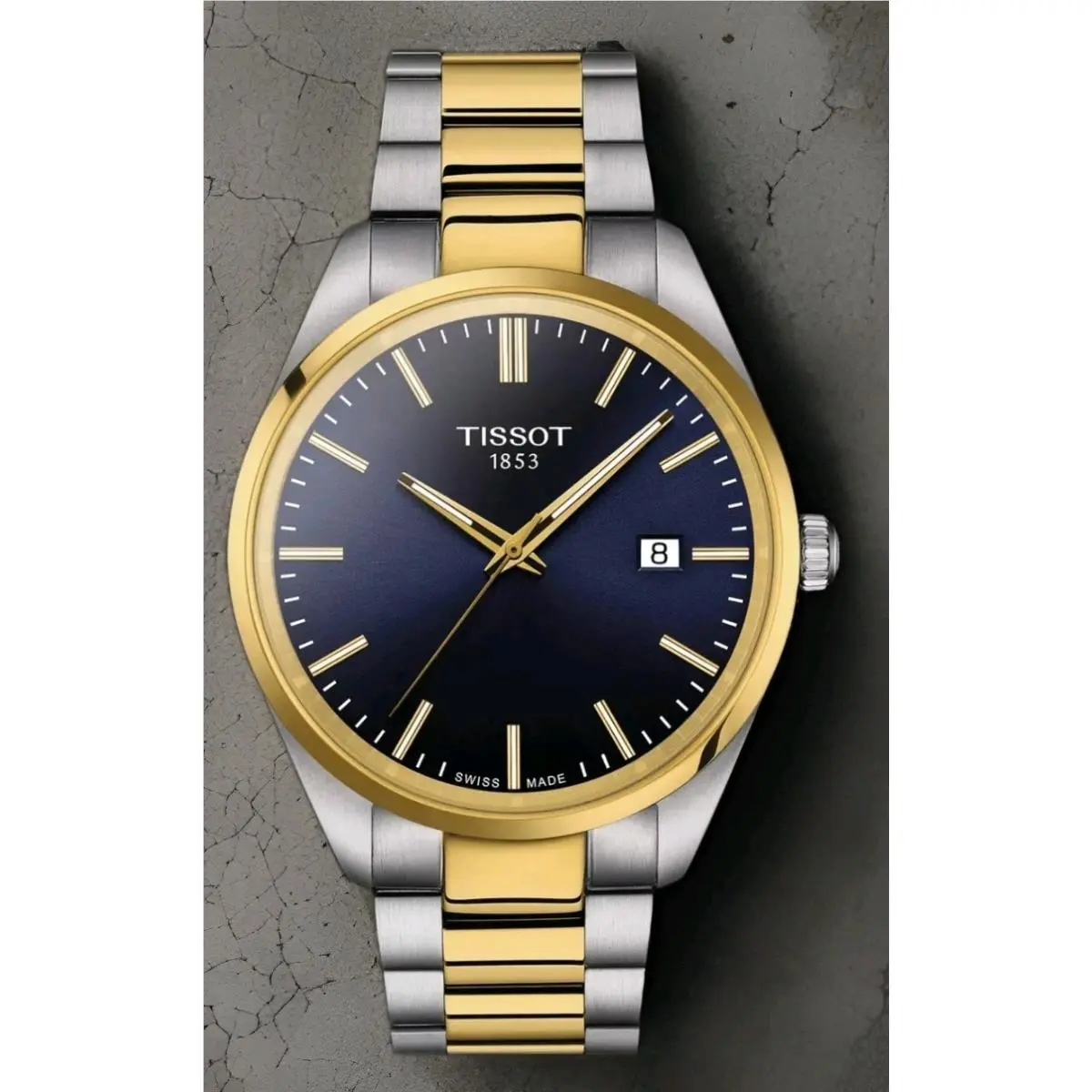 Tissot PR 100 Navy Blue Dial Two-toned Men`s Watch T150.410.22.041.00