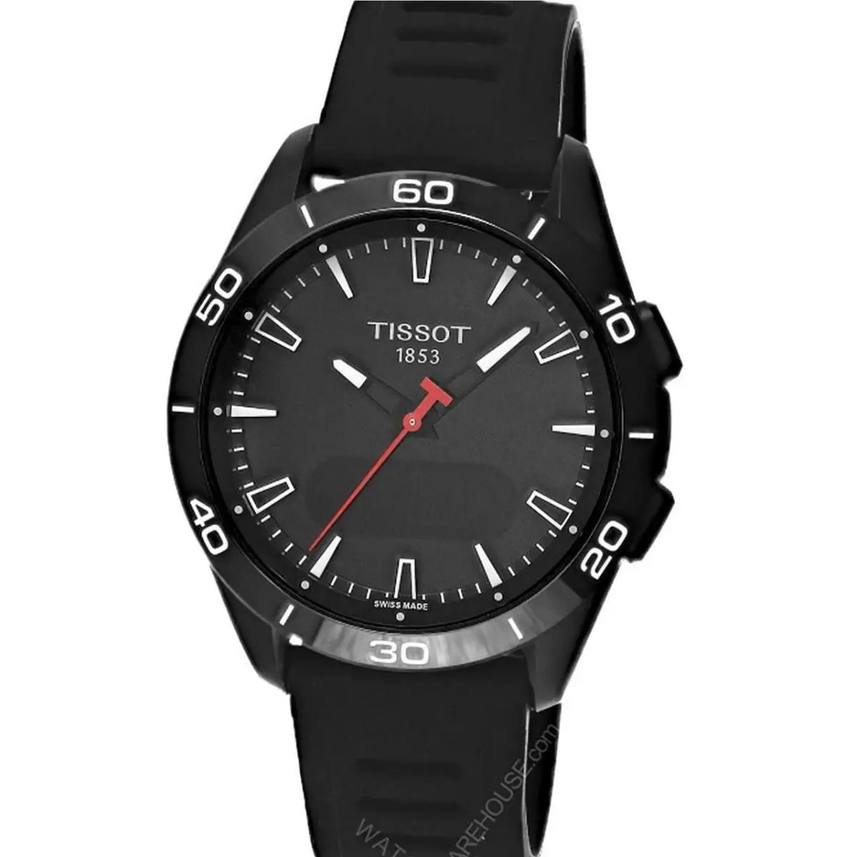 Tissot T-touch Connect Sport 43.75mm Black Silicone Watch T153.420.47.051.04 - Dial: Analog/Digital, Band: Black, Bezel: Black