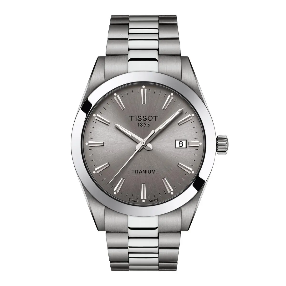 Tissot Gentleman Titanium 40MM Quartz - T1274104408100 - Dial: Gray, Band: Gray, Bezel: Gray