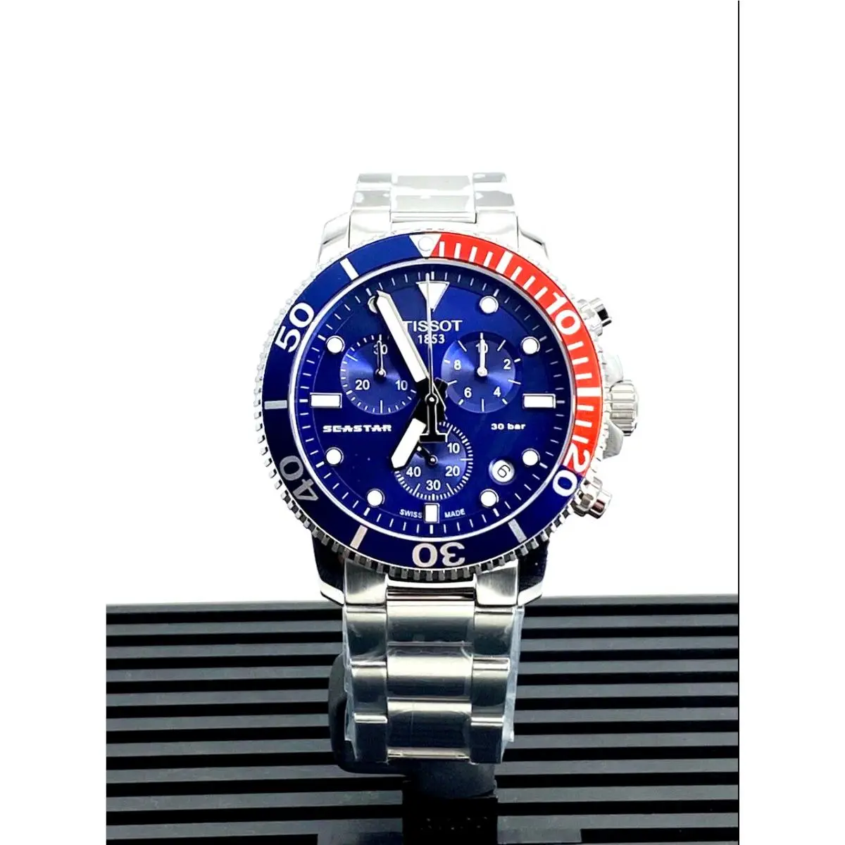 Tissot Seastar 1000 Quartz Chrono Gradient Blue Dial Men Watch T1204171104103