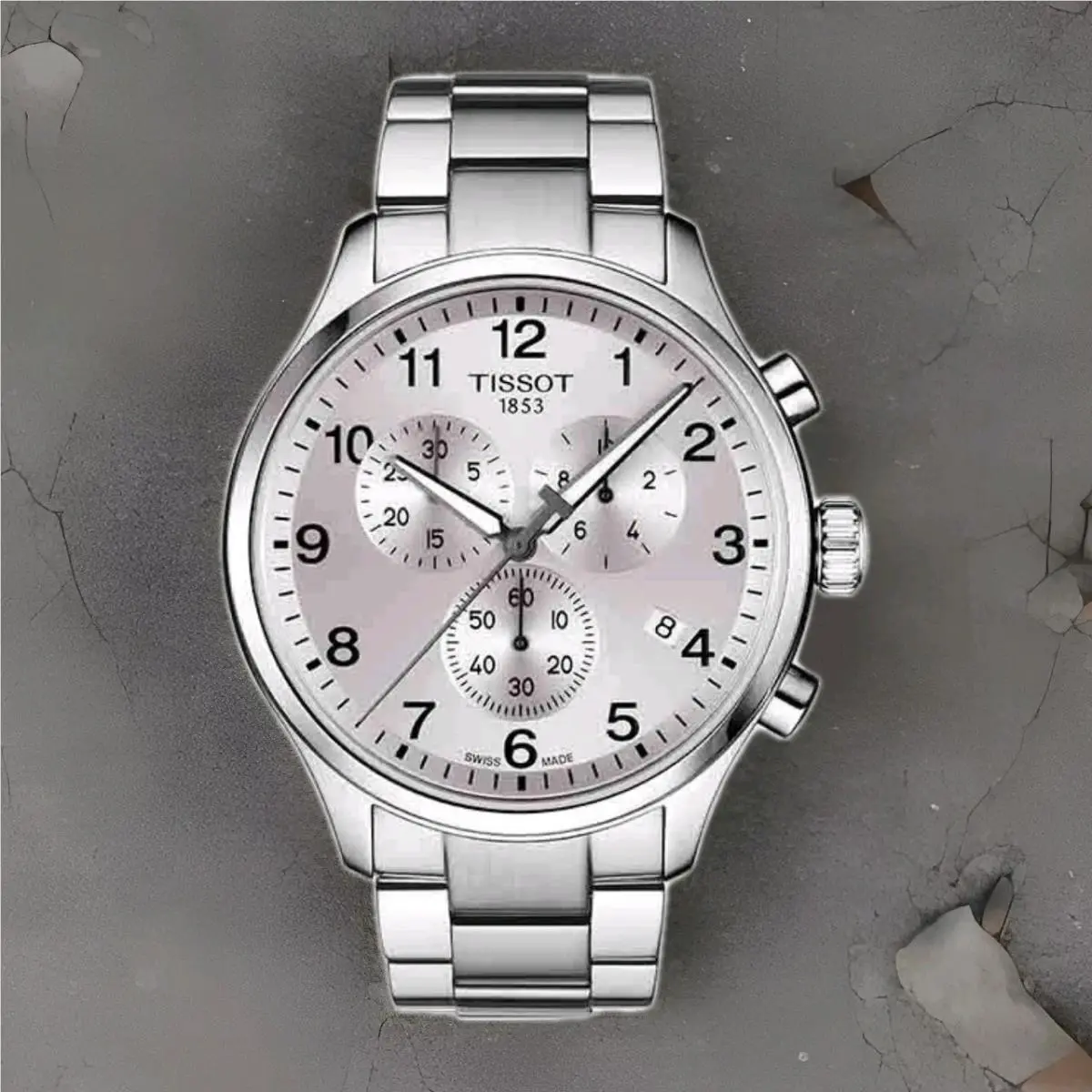 Tissot Chrono XL Classic T-sport Silver Dial Watch T116.617.11.037.00 - Dial: Silver, Band: Grey, Bezel: Silver