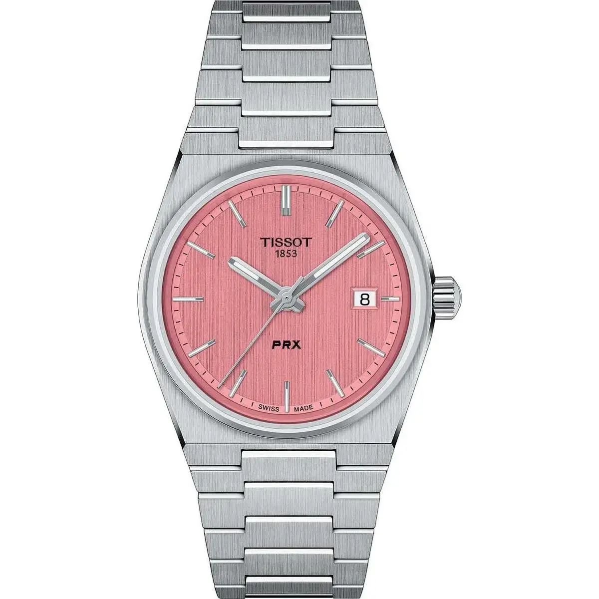 Tissot T1372101133100 Prx 35MM Pink Dial Steel Bracelet T137.210.11.331.00