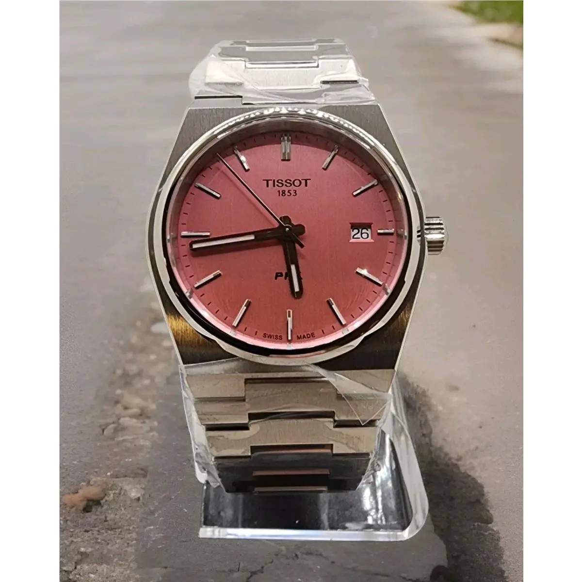 Tissot Prx Pink Dial 35MM Quartz Stainless Watch T137.210.11.331.00