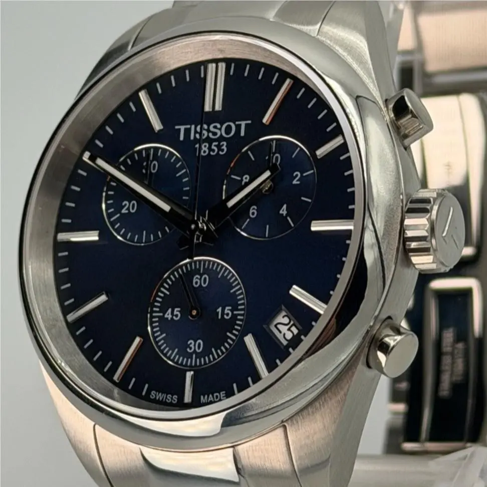 Tissot PR 100 Chronograph 40mm Blue Dial Watch T150.417.11.041.00