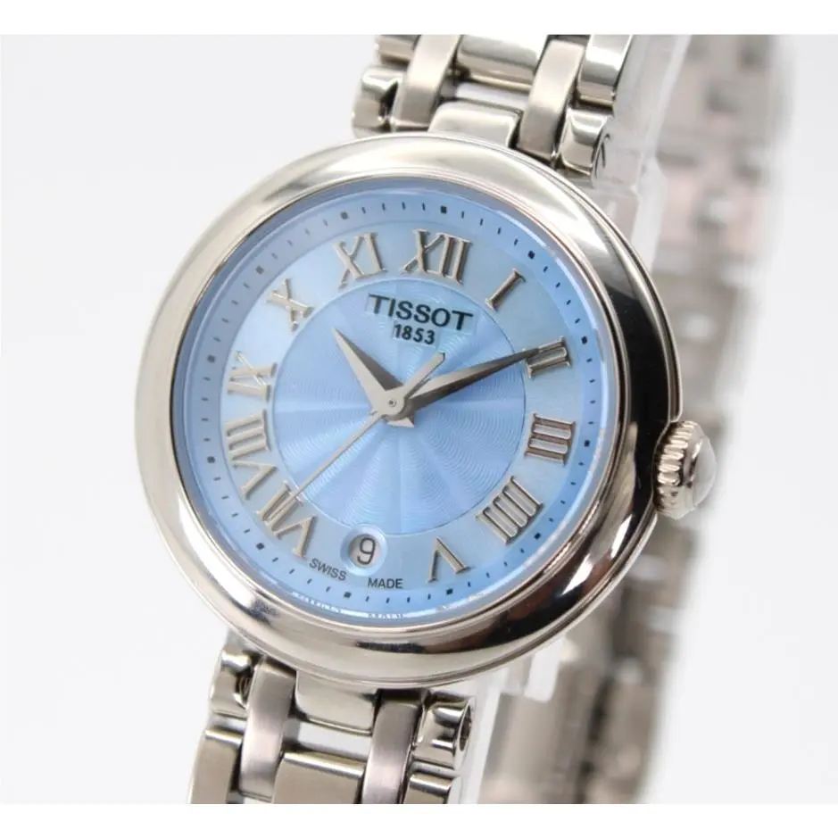 Tissot Bellissima Small Lady T126.010.11.133.00 Blue Dial Women`s Watch 26mm - Dial: Blue Mother-of-Pearl, Band: Silver, Bezel: Silver