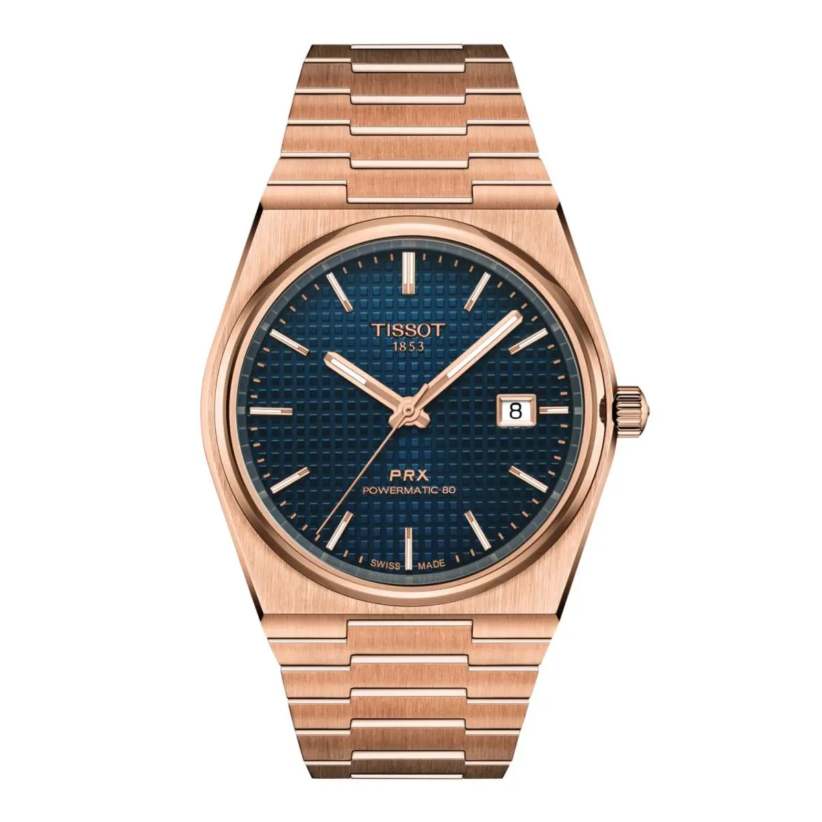 Tissot T1374073304100 Prx Auto 40MM Rose Gold Pvd Blue T137.407.33.041.00