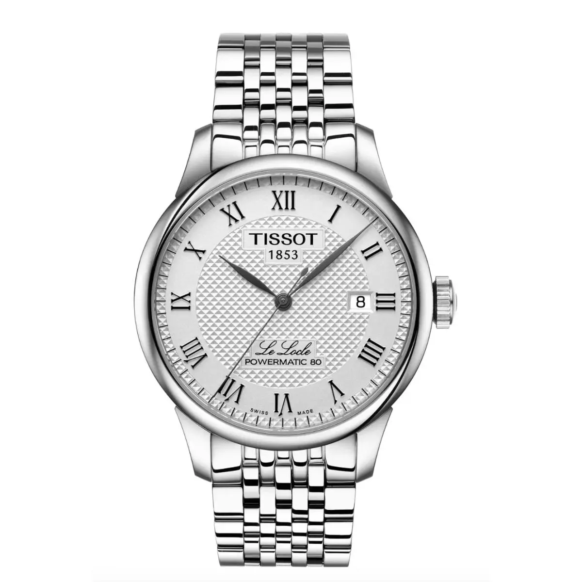 Tissot Le Locle Powermatic 80 Automatic Men`s Watch T006.407.11.033.00 - Dial: Silver, Band: Gray, Bezel: Silver