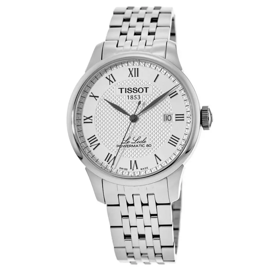 Tissot Le Locle Powermatic 80 Automatic Men`s Watch T006.407.11.033.00 - Face: Silver, Dial: Silver, Band: Silver