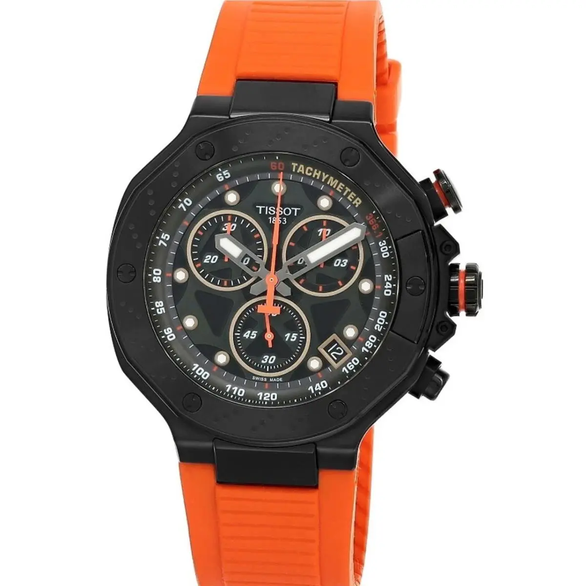 T-race Quartz Chronograph 45mm Black Dial Men`s Watch T1414173705102 by Tissot
