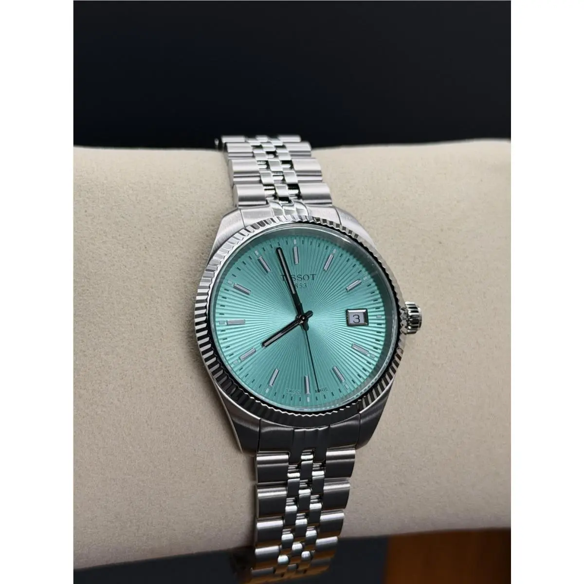 Ballade Quartz 34MM Light Green Dial Unisex Watch T156.210.11.091.00 by Tissot