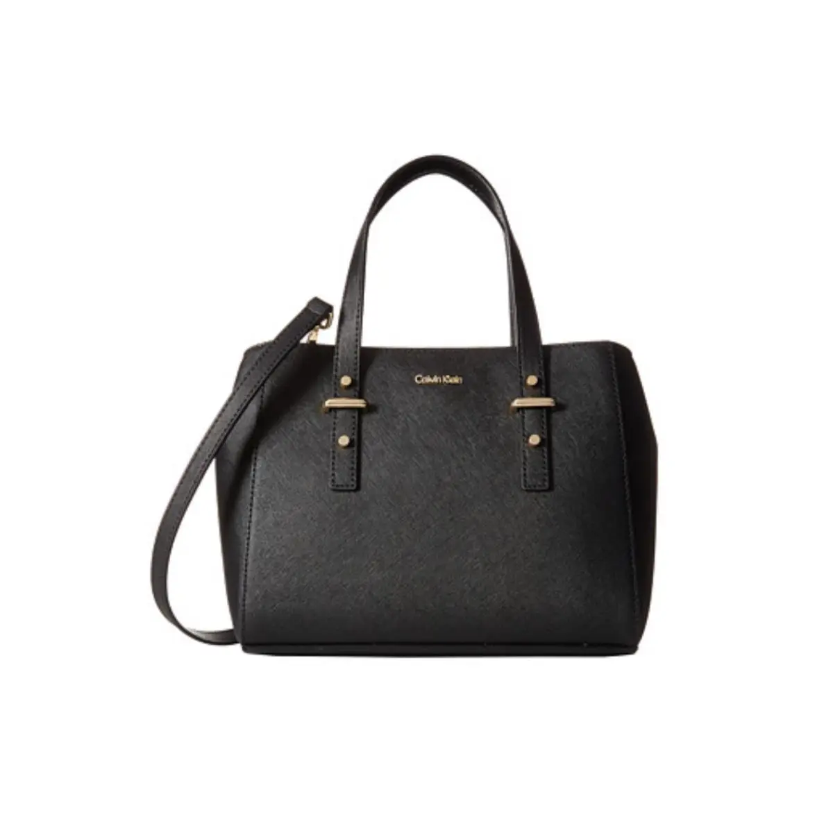 Calvin Klein Small Saffiano Leather Crossbody Satchel H6DE15AC Black