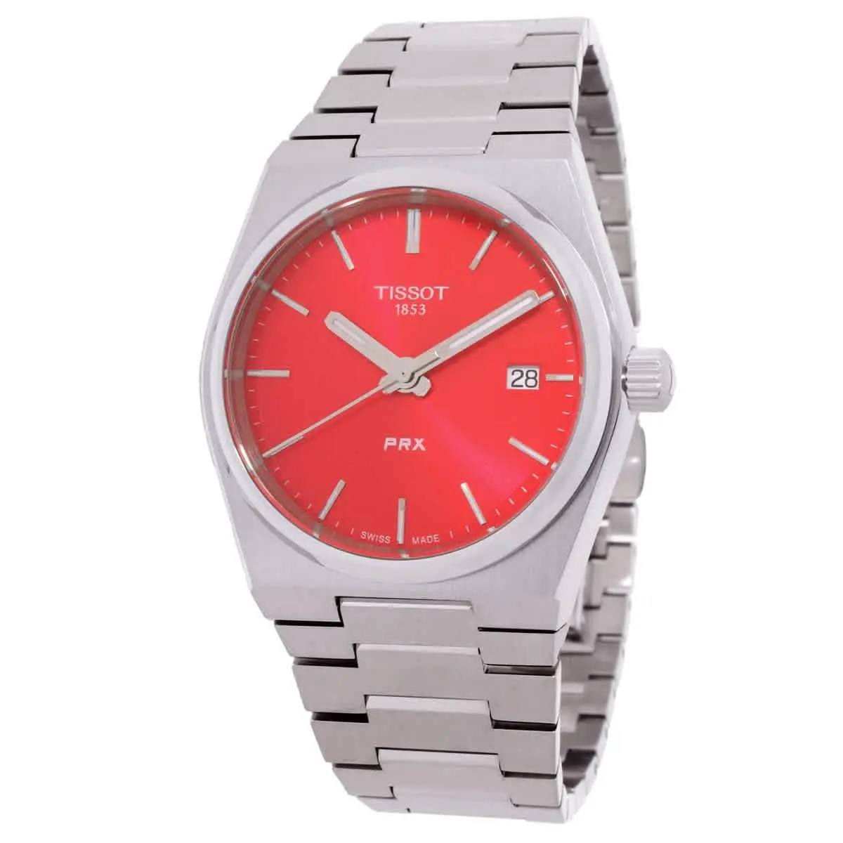 Tissot Prx 35 Quartz Red Dial Ladies Watch T1372101142100