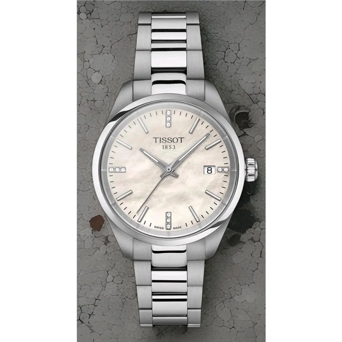 Tissot PR 100 Quartz 34mm White Dial Stainless Steel Watch T150.210.11.116.00