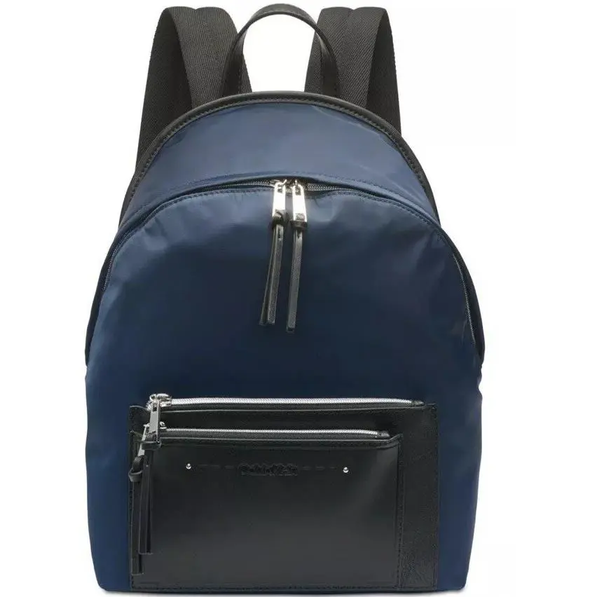 Calvin Klein Lisa Nylon Backpack Blue Silver H8DKE8FZ